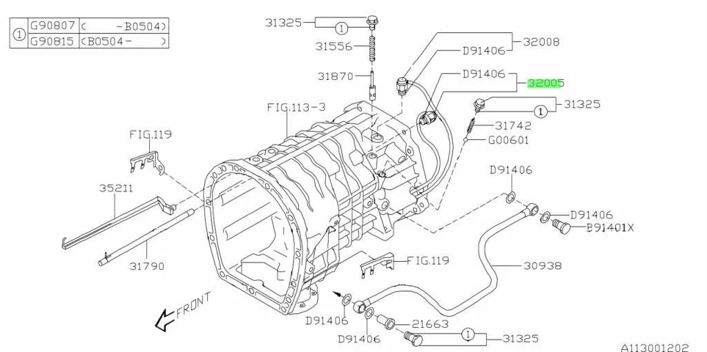 

32005AA070 Automobile Parts Assy-Back Lamp Switch for Subaru Impreza STI