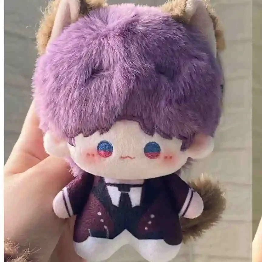 Game Anime Love and Deepspace Rafayel 10cm Cat Ear Tail Plush Cotton Doll Body Pendant Cosplay Toys Dango Xmas Gift