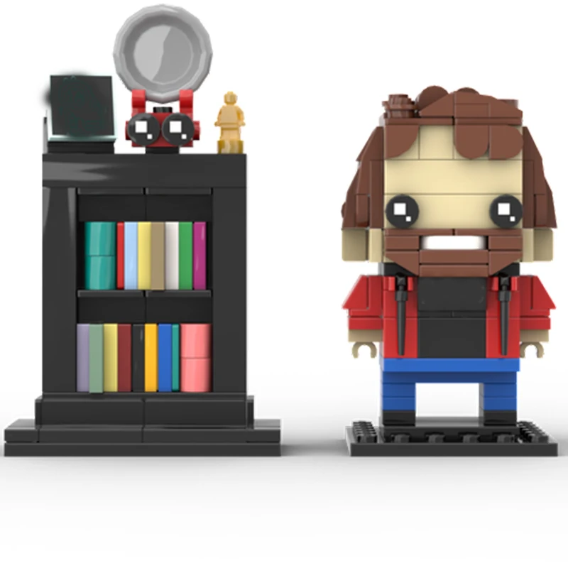 220 stks MOC Florent Bernard & zoon Etagère Brickheadz Bouwstenen Kerstcadeau Limited Edition Architectuur Ideaal