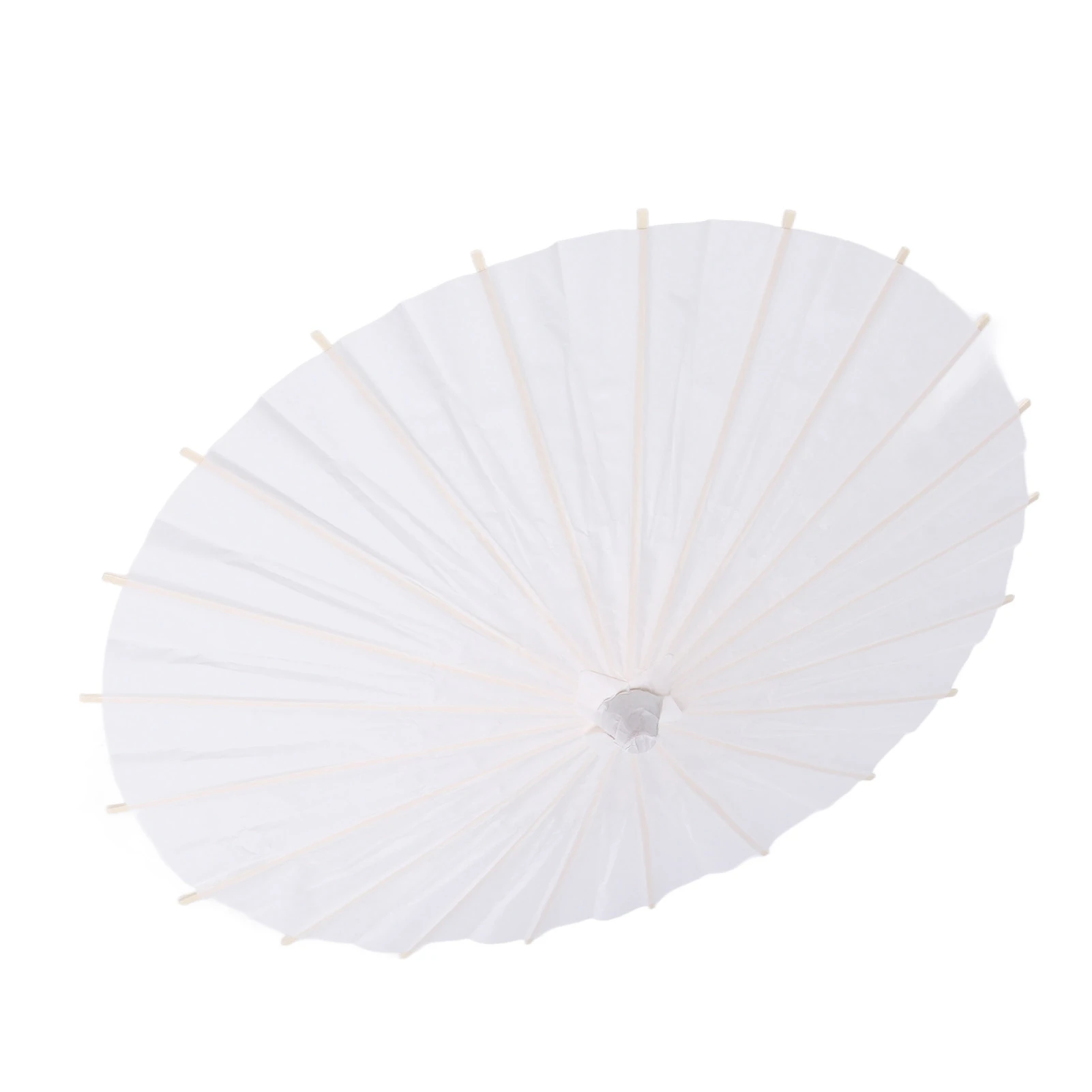 Wit papier decoratieve paraplu, soepele opening en sluiting, comfortabele grip, schooldecoratie, foto cosplay prop, papieren paraplu