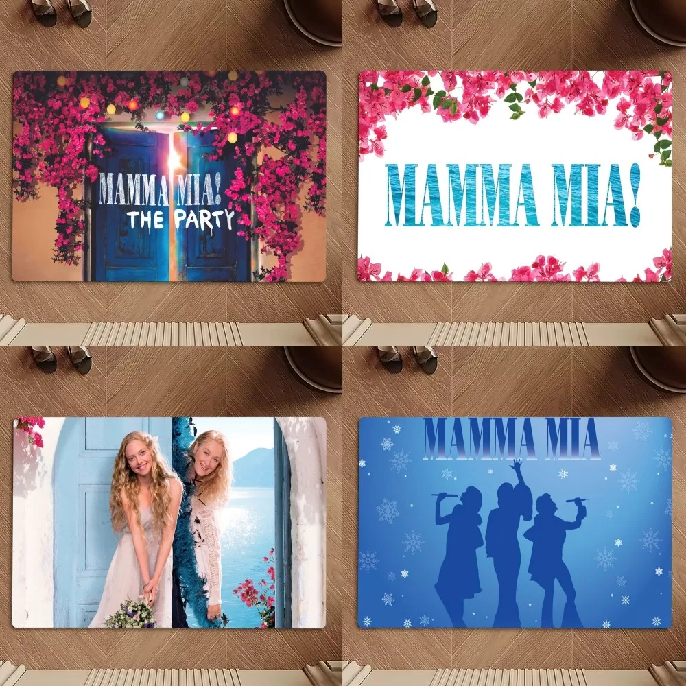 Film Musical Mamma Mia Floor Mat Bedroom Kitchen Door Bath House Super Absorbent Foot Non-slip