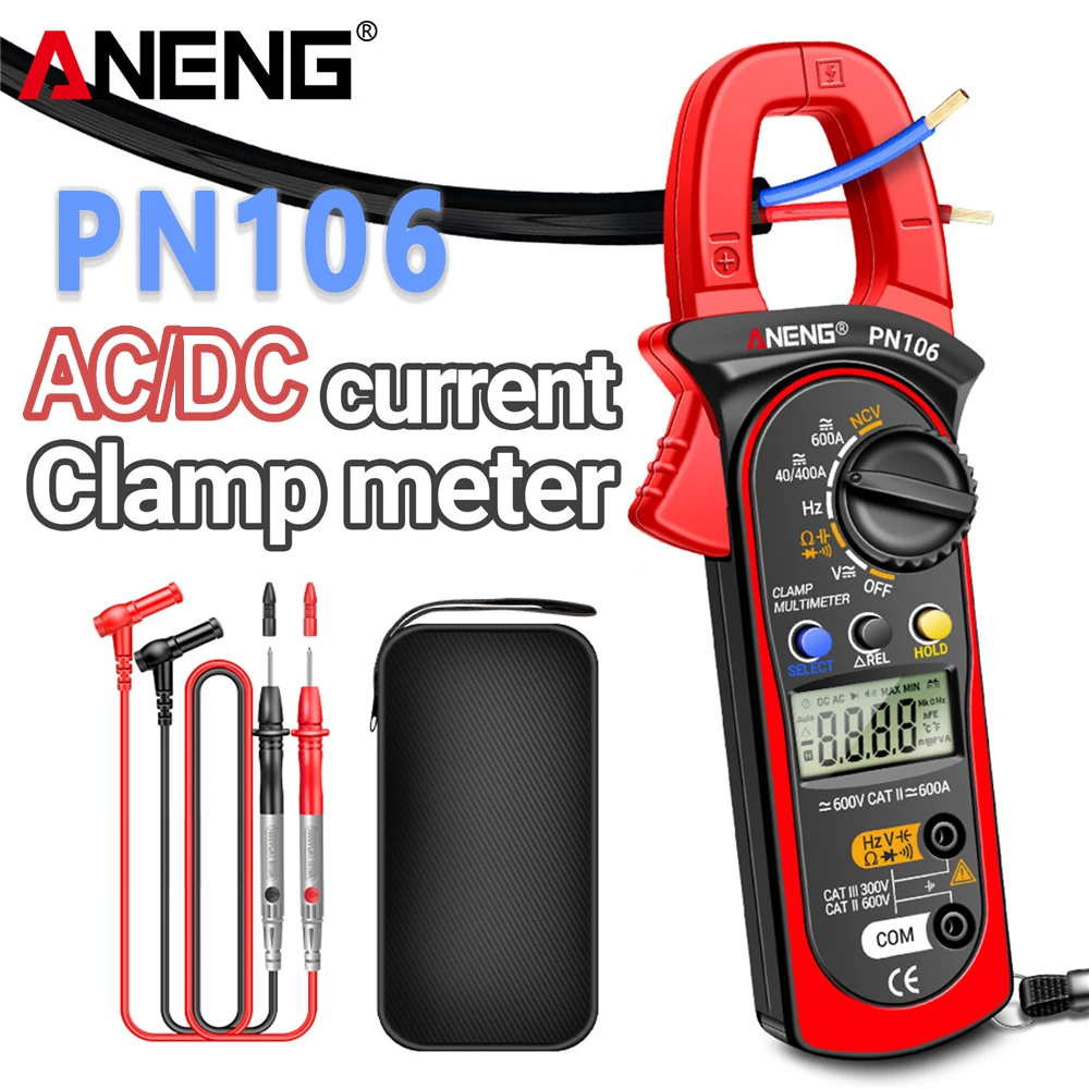 ANENG PN106/ PN107 Digital 4000 Counts Clamp Meter Screen 600A 600V AC/DC Voltage Multitester Diode Buzzer Test Electrical Tools