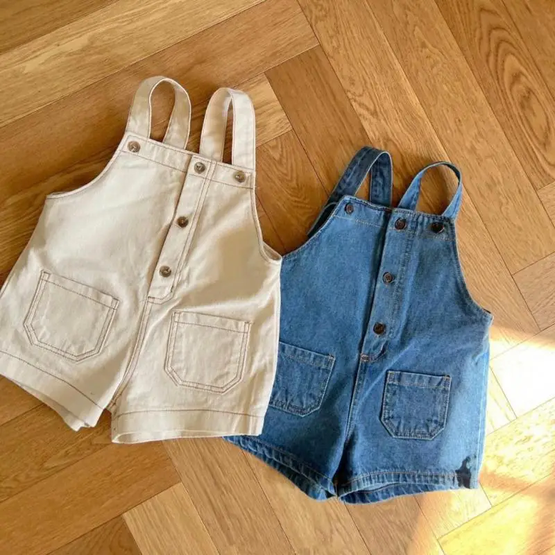 Toddler Loose Jumpsuit Cotton Infant Boy Girl Casual Pocket Overalls 2025 Summer New Baby Sleeveless Bodysuit Solid Newborn