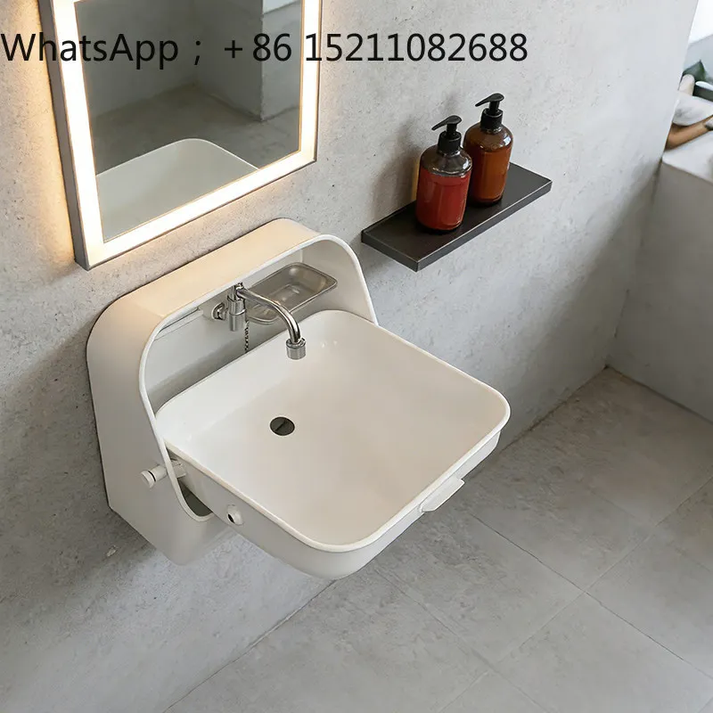 LLY RV folding wash basin Car small sink Bathroom mini water basin Wall-mounted wash basin