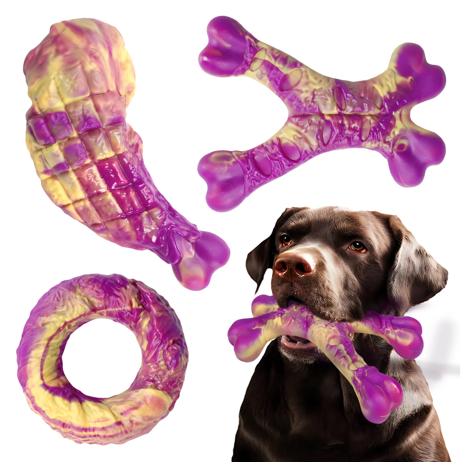

Bite Resistant Nylon Grinding Dog Bone Chew Toy for Pets