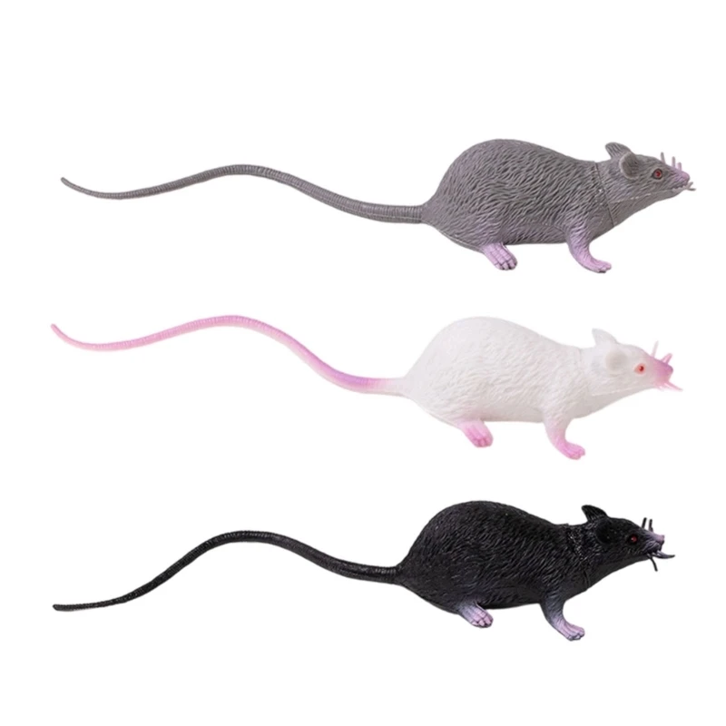 10Pcs Realistic Mouse Prank Props with Plastic Bodies and Sculpted Furs Texture for Household Surprises and Party Display 15UB