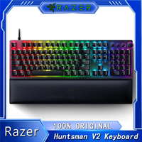Razer Huntsman V2 Optical Gaming Keyboard: Fastest Clicky Optical Switches w/Quick Keystrokes & 8000Hz Polling Rate