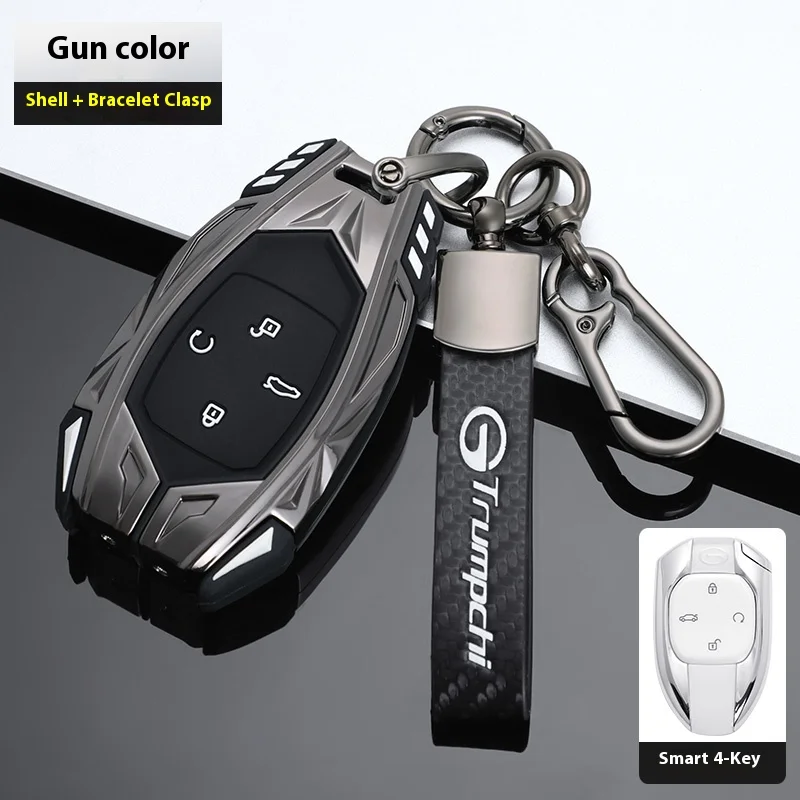 

Car Zinc Alloy Silicone Key Cover Case for GAC New Energy Trumpchi 2021 Empow J11 J12 J13 J14 J15 J16 GS8 Keychain Accessories