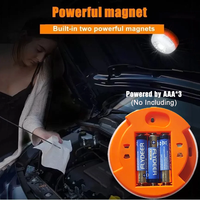 LED รถฉุกเฉิน Light แบตเตอรี่แห้งฉุกเฉินช่วยกันน้ําแผนที่ Beacon Light Magnetic Induction ไฟเตือน Strobe Light