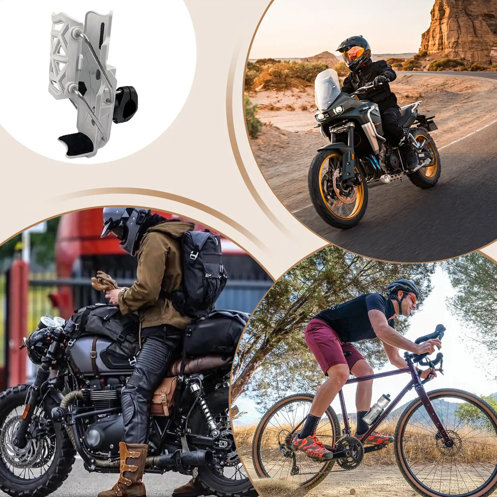 

Подстаканник для мотоцикла, регулируемый держатель для бутылки с водой для горного велосипеда, спортивные принадлежности для горных путешествий, приключенческих гонок на открытом воздухе