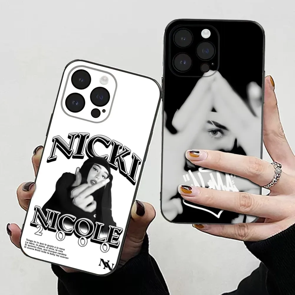 Singer N-Nicki Nicole Phone Case For iPhone 15,14,13,12,11 Plus,Pro,Max,XR,XS,X,7,8 Plus,SE,Mini Soft Black Cover