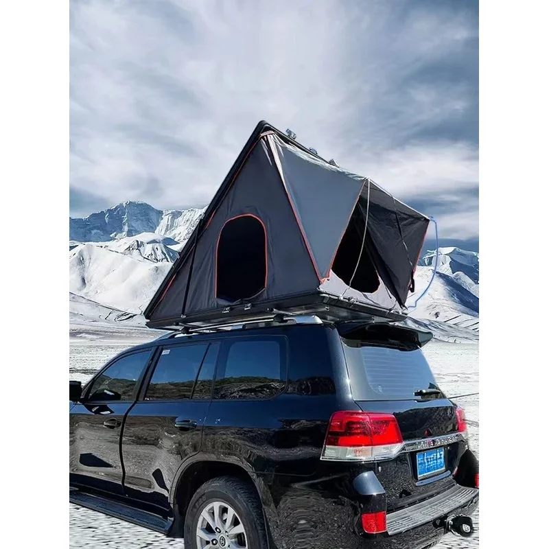 

Waterproof Camping Fiberglass 420D Ox Fabric Aluminium alloy Hard Shell Car Roof Top Tent