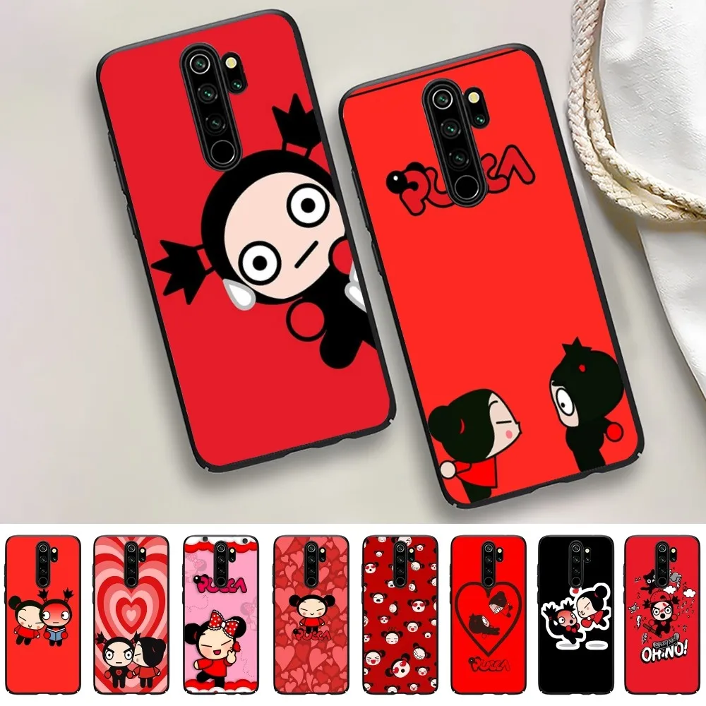 Cartoon P-Pucca G-Garu Phone Case For Redmi 5 6 7 8 9 10 Plus Pro 6 7 8 9 A GO K20 K30 K40 Pro Plus F3 Fundas