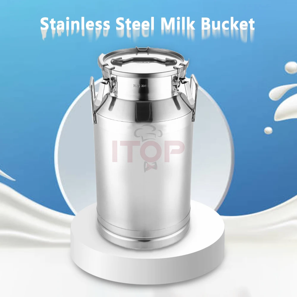 Fornecimento de fábrica 15L-68L Recipiente de leite de aço inoxidável Barril de balde de leite Balde de 15 litros para economizar leite