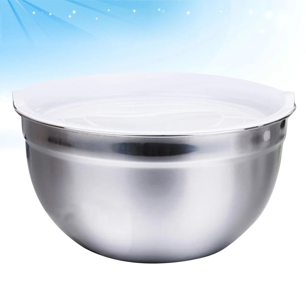 

Stainless Steel Mixing Bowls 18 CM Salad Fruit Container Vegetable Serving Deep Smooth Edge Resistant Kitchen Barware