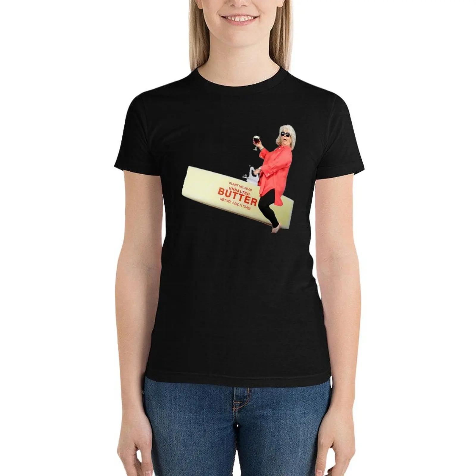 Paula deen riding butter T-Shirt lady clothes shirts graphic tees Women's t-shirt