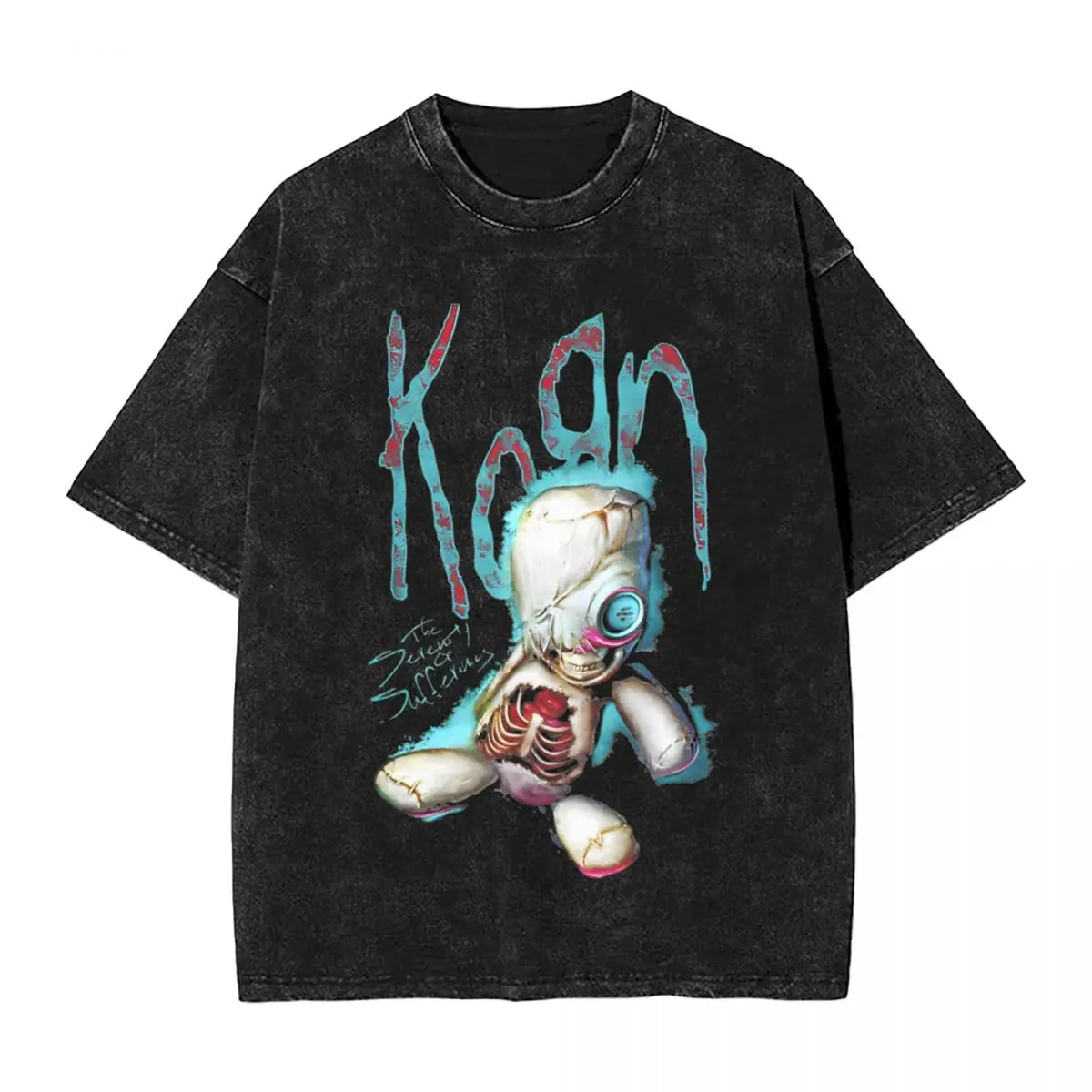 Nu Metal Rag Doll Korn T Shirt Hip Hop Washed 100% Cotton Harajuku T-Shirt Neidermeyers for Men Women Tops Streetwear Tee Shirt