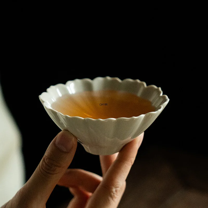 

Changpuju Grass Ash Керамическая маленькая чайная чашка Master Cup Чайный сервиз кунг-фу Бытовая чайная чашка Одна чашка Ароматическая чашка с лепестками