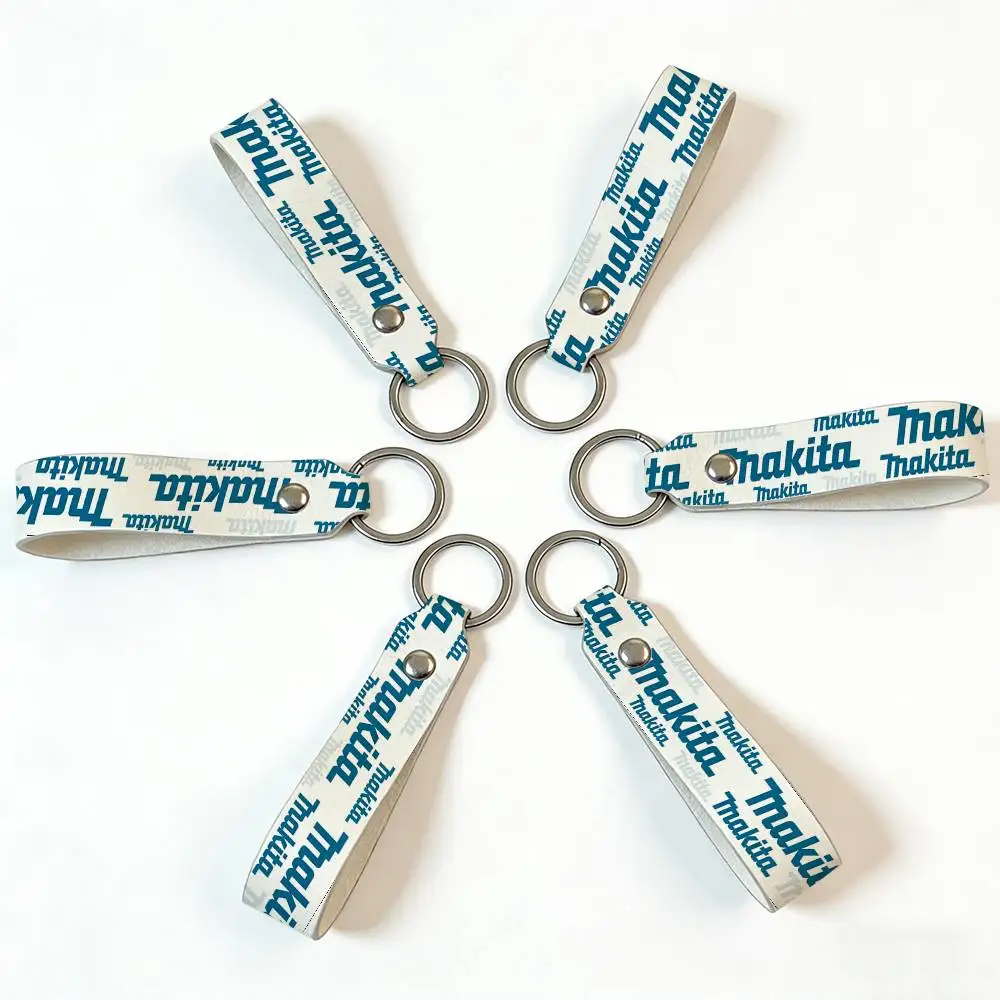 Fashion For Makita PU Leather Motorcycle Keychain Universal Motorbike Key Ring Holder For Riders Men