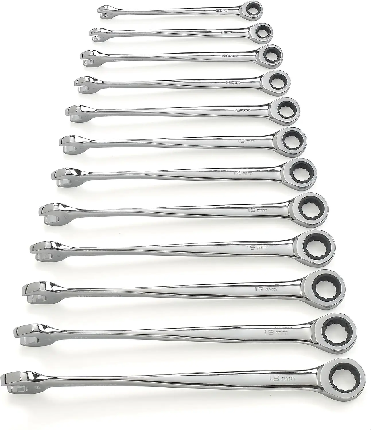 12 Pc. 12 Pt. XL X-Beam Ratcheting Combination Wrench Set, Metric