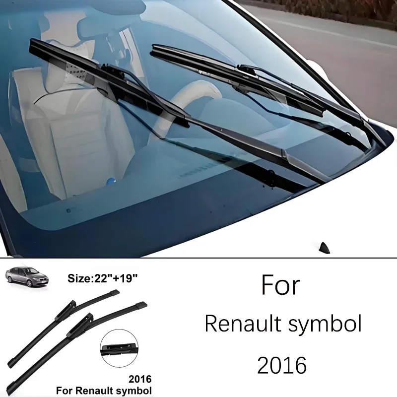 For Renault Symbol 2016 Windscreen Windshield Wiper 22 19 Inches Rubber Front Wiper Blade Accessories
