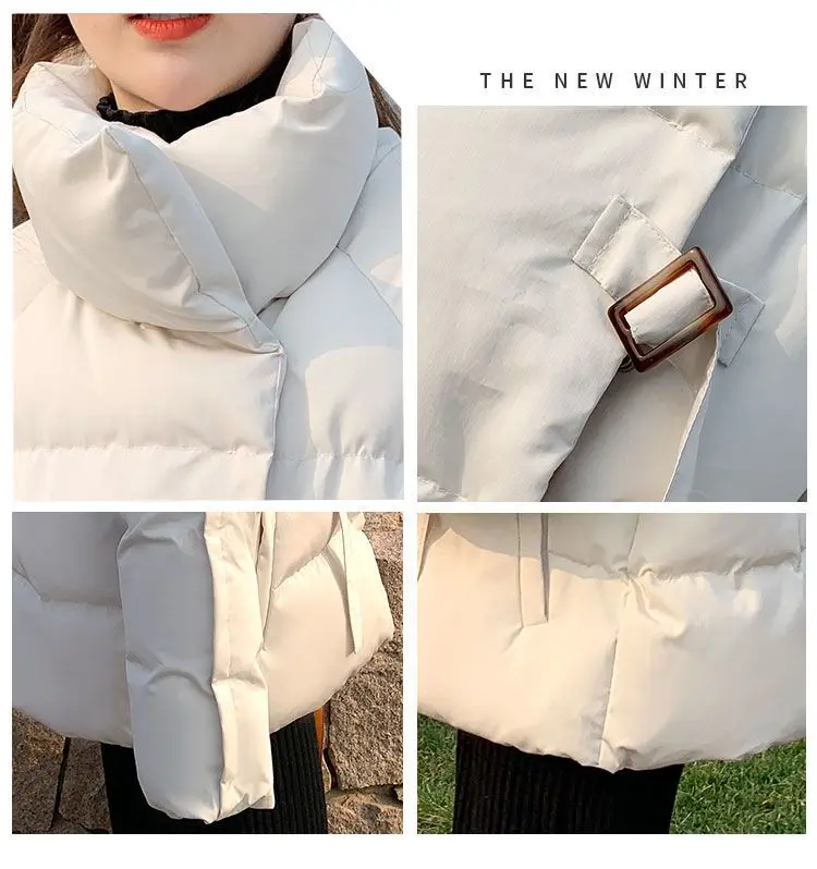 2023 New Women Winter down Cotton padded Jacket  Korean Version  Fashion Short Cotton Coat Slimmer Outerwear