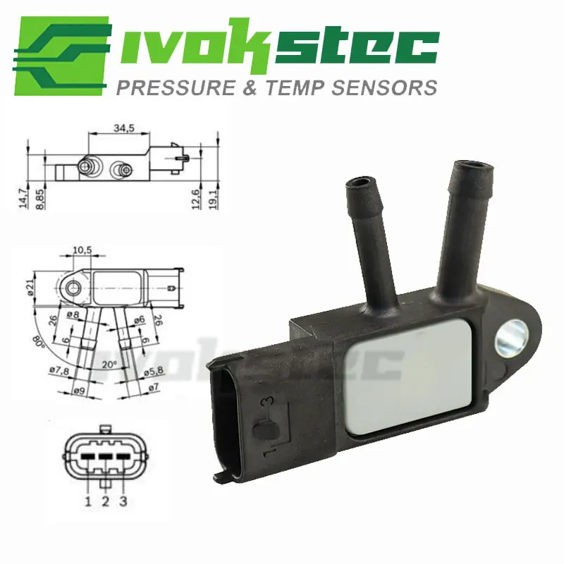 DPF Differential Exhaust Pressure Sensor 6711590058 For Ssangyong Actyon Korando Rexton Rodius/Turismo 2.0 Tivoli XLV 1.6 160