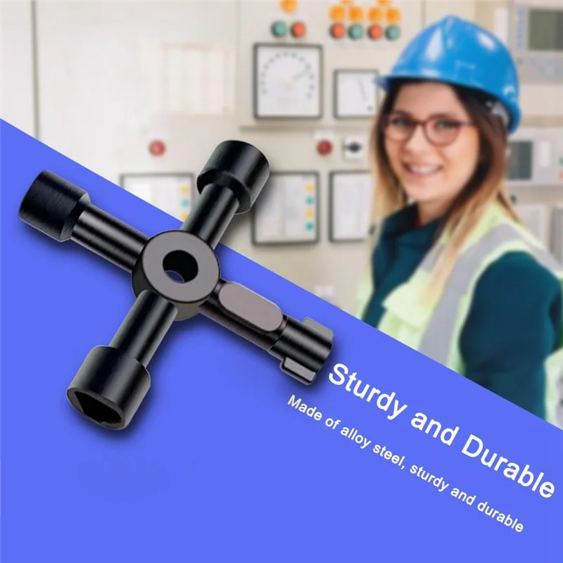 UISN 2-х шт. 4-сторонний ключ, многофункциональный водный ключ, стальной ключ для смесителей, нагрудников для шлангов, смесителей и многого другого