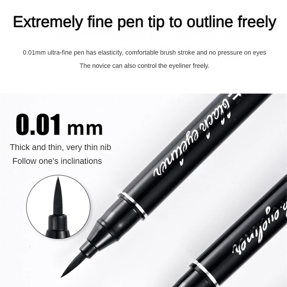 Flüssiger Eyeliner Pen Newbie Make-up leicht auftragen nicht verschmierter Eyeliner Eyeliner schnell trocknender Eyeliner schweiß fest dauerhaft glatt