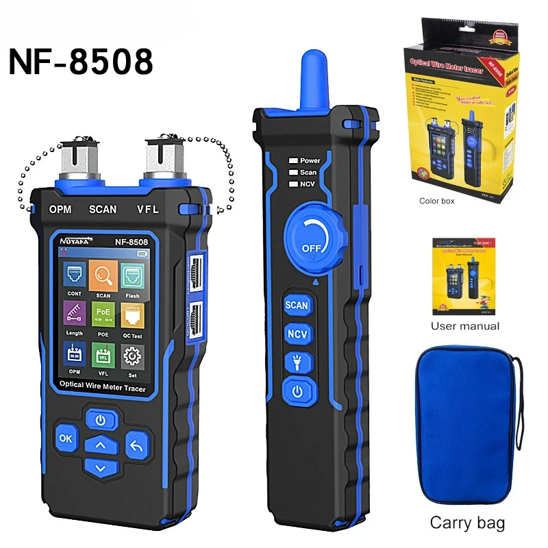 NF8508 English Version, Line Finder Network Cable Tester Optical Wire