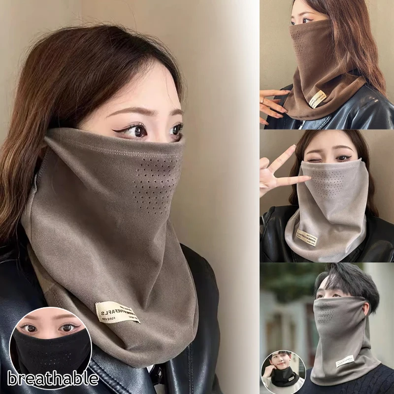 

Cold Weather Neck Warmer Scarf for Women Fleece Face Mask Cover Ear Bandana Outdoor Activities Unisex