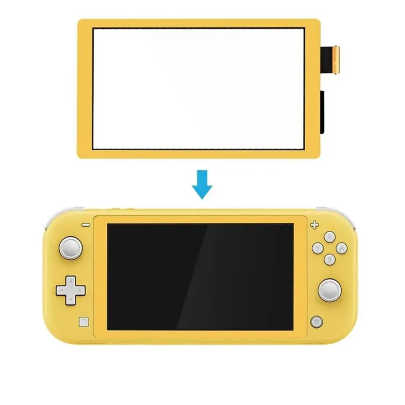 A33T LCD Display Touch Screen for Switch Lite Replacement Cover Panel Game Console Touch Screen Silver
