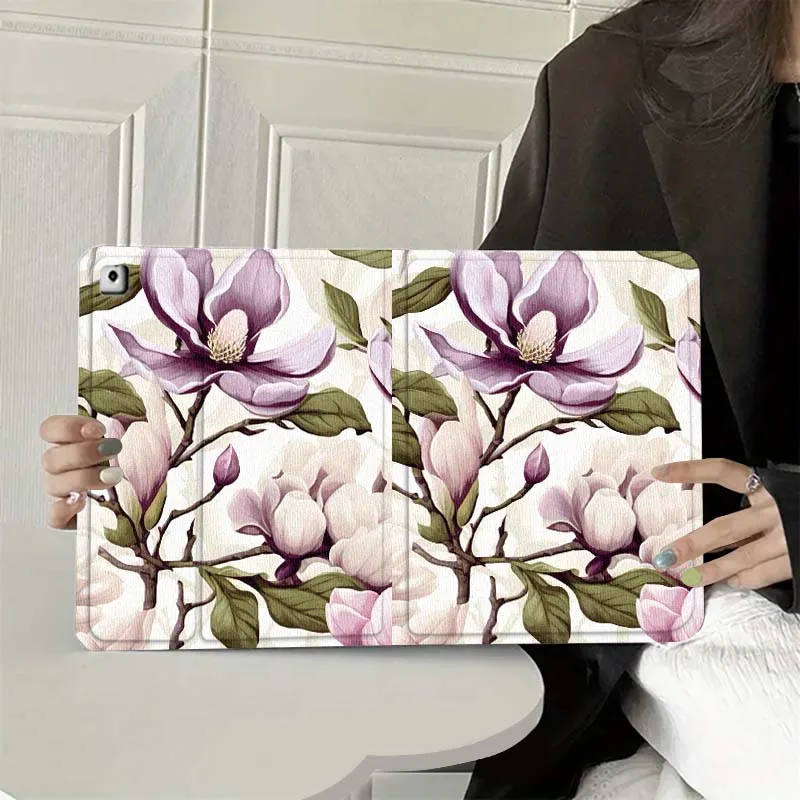 

Fashion Flower Art Tablet Case For iPad Pro Air 5th 6th 7th 13 M3 M4 M5 12.9 13.3 inch 2018 2022 2024 2025