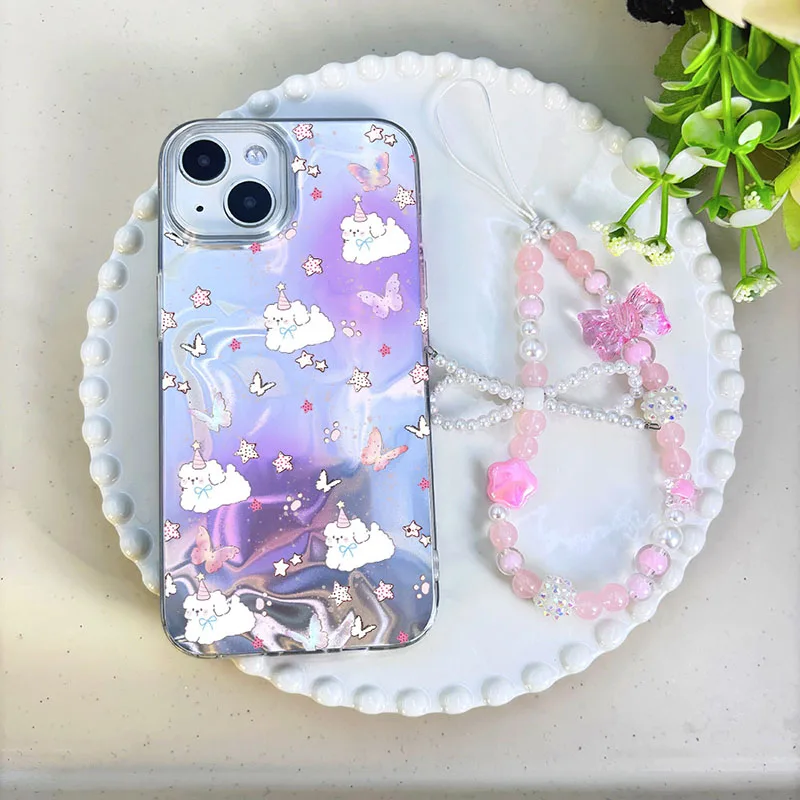 Etui Bowknot Flower Case dla OPPO A60 A78 A58 A17 A16 A53 A15 A35 A74 A95 A76 A96 A94 F19 Pro A5 A9 A54S A33 A53S 4G A3S A7 A12 Cover