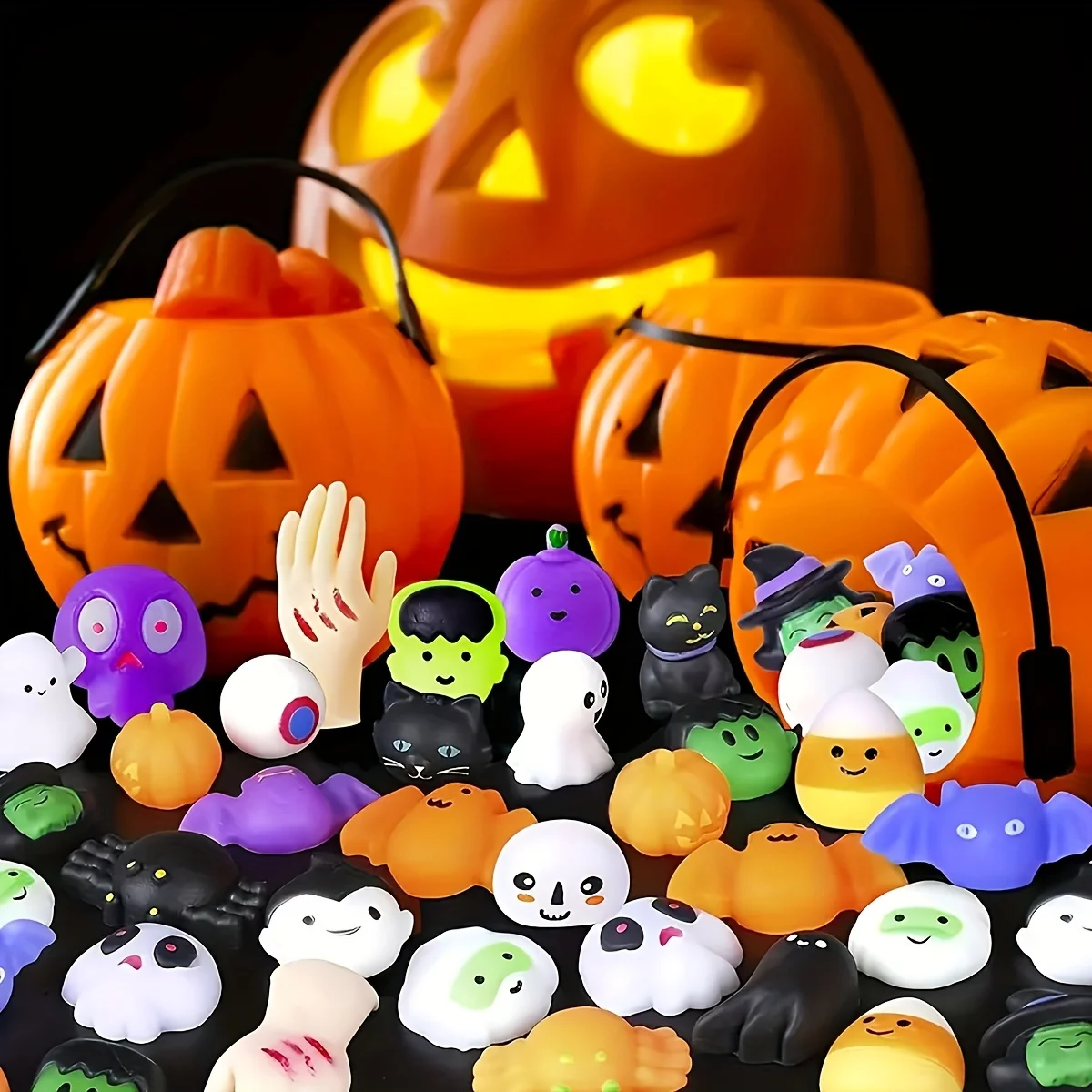 لطيف الحيوان الفاكهة اليقطين شبح اسفنجي كرات، هالوين عيد الميلاد الإجهاد الإغاثة اللعب، Kawaii ضغط تململ الهدايا #1