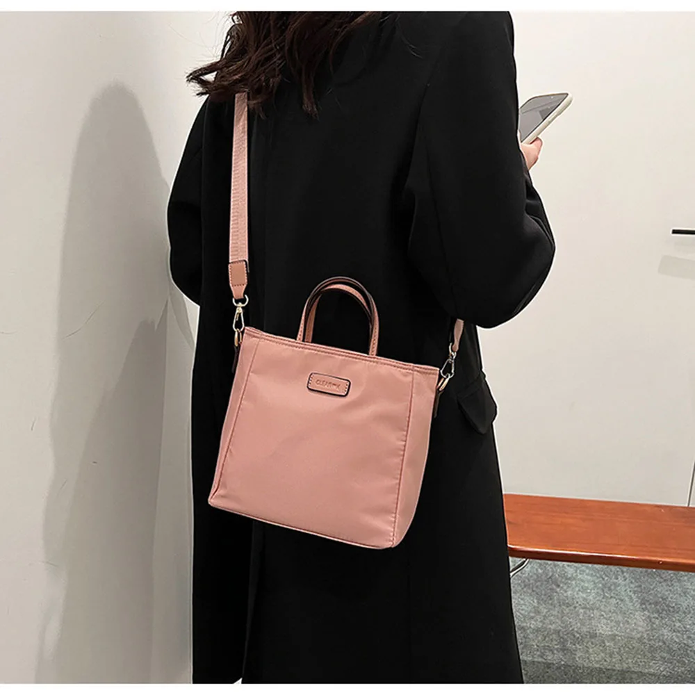 ナイロン トート ショルダーバッグ レディース 2025 新作 大容量 カジュアル スクエア ハンドバッグ 高品質 テクスチャ 多用途 通勤バッグ