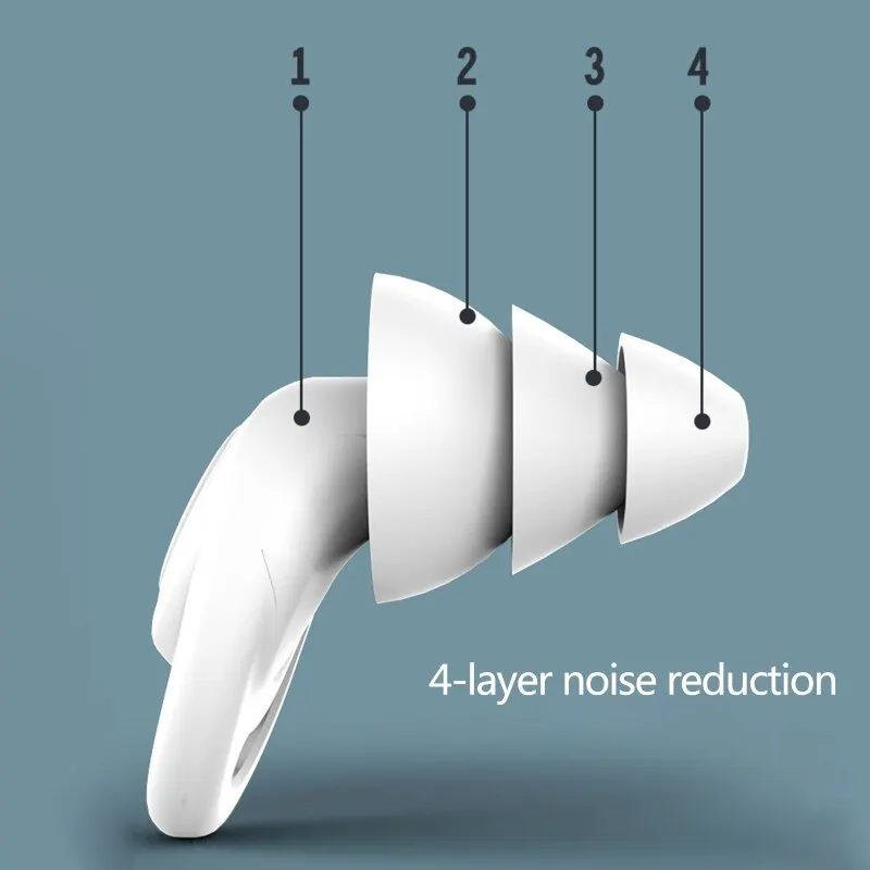 OEM Anti-noise Sleep Silicone Earplugs Sound Insulation Noise Reduction Earplugs Snoring Silent Sleeping Device