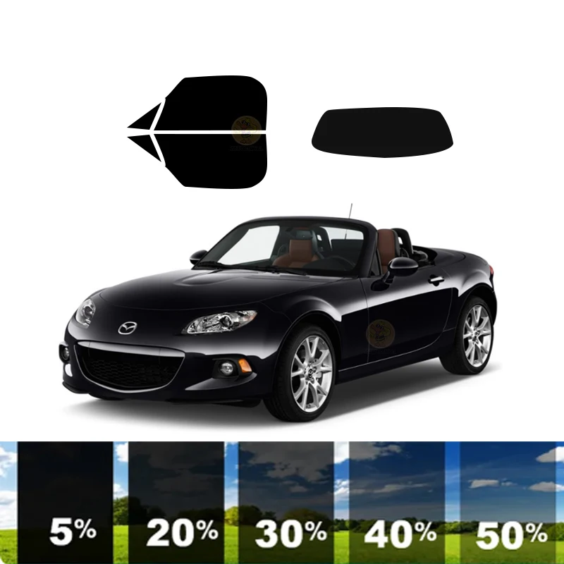 

precut Removable Window Tint Film For Car 100% UVR 5%-70%VLT Heat Insulation Carbon ﻿For MAZDA MX-5 MIATA 2 DR COUPE 2006-2015