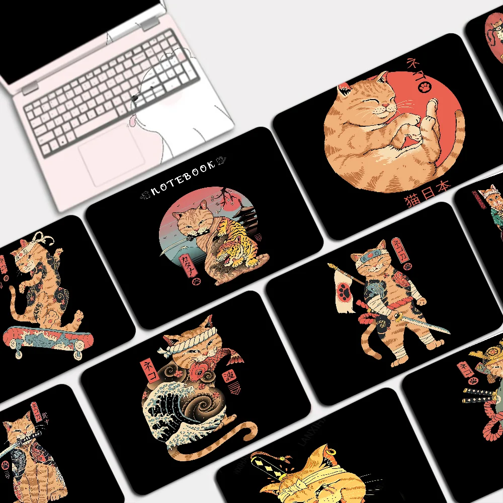

Japanese Samurai Cat Mousepad Anti-Slip Gaming Mouse Pad Gamer Desk Mat Keyboard Pad Decoration Mause Pad Office Desk