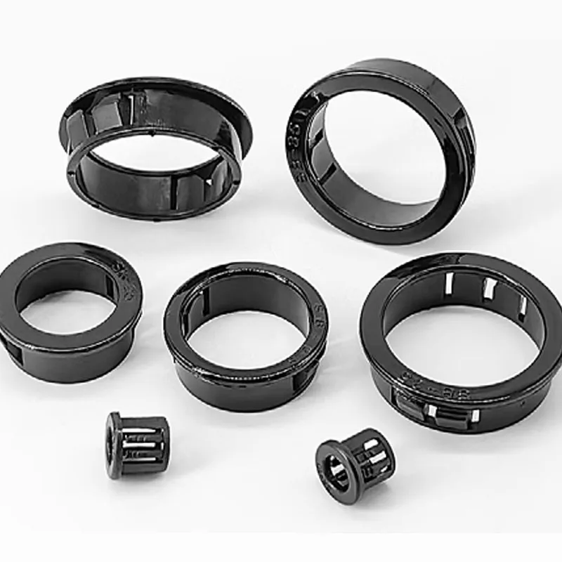 Black Buckle Type Wire Guard Ring  Nylon Coil Through The Cable Outlet Sleeve Plastic Cable Protection Sleeve Hole Plug  20-60mm