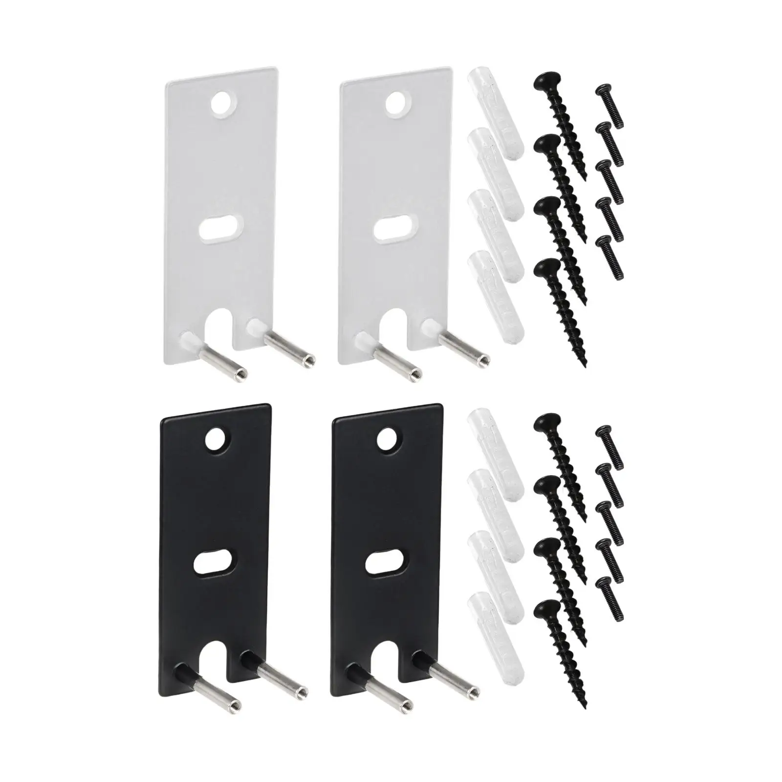 2Pcs Speaker Wall Mounts Easy Install Steel for Home Entertainment System