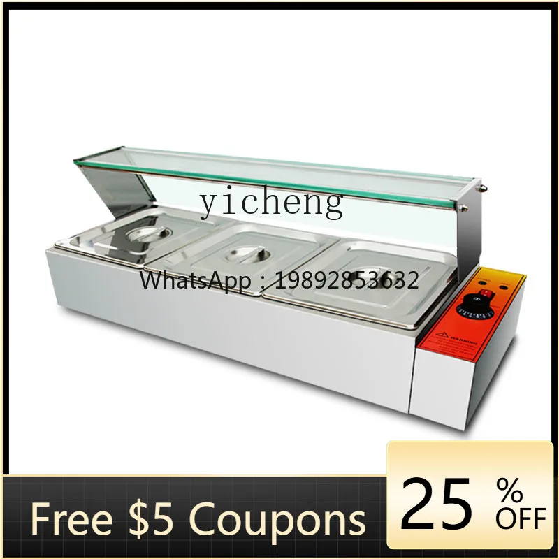 

Tqh Bain Marie Rice Selling Stage Fast Food Heating Display Stand Constant Temperature Commercial Cooked Food Insulation Counter