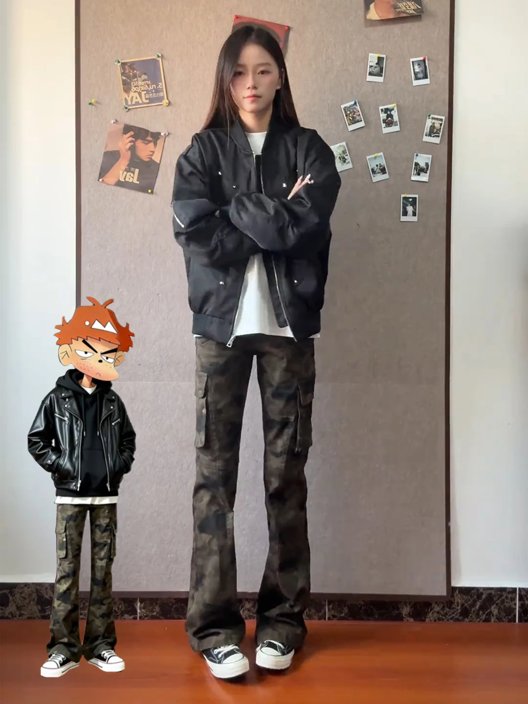 

American Camouflage Work Pants Men Women Autumn Winter Slim Fit Jeans Flared Pants High Street Sle Straight Leg Trousers