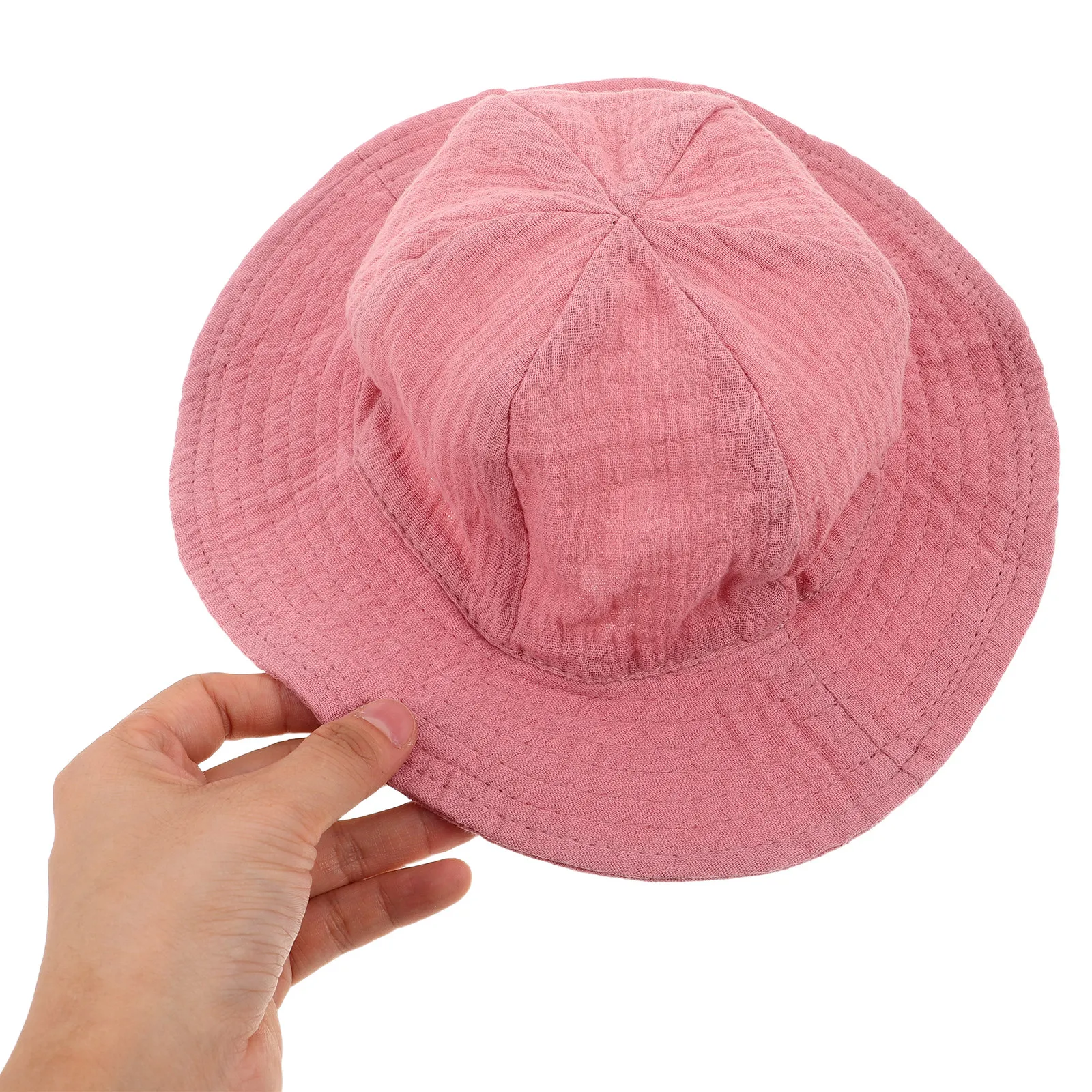 Baby Cotton Bucket Hat Soft Breathable Wide Brim Sun Protection Summer Hat for Infant Toddler Boys Girls Outdoor