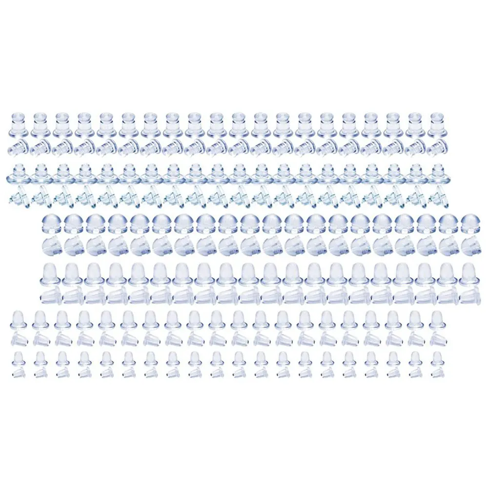 

600pcs Silicone Earring Backs Hypoallergenic Stoppers for Droopy Ears Jewelry DIY Supplies Lightweight Practical Accessories