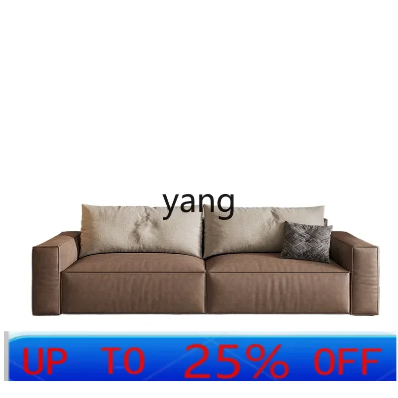 

LTT leather floor-to-ceiling light luxury minimalist living room large flat double triple sofa