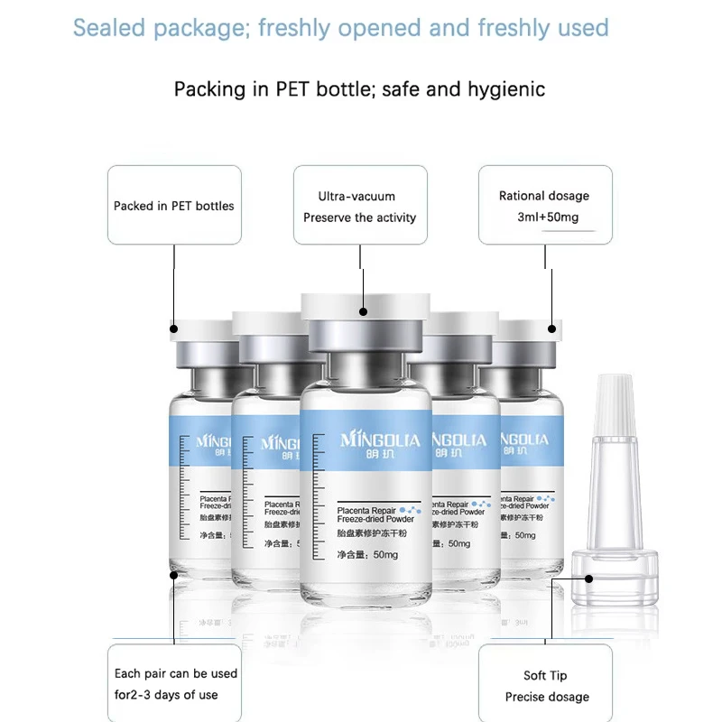 Oligopeptide Placenta Freeze-dried Powder Essence Repair Facial Moisturiz Hydrating Pore Shrinkage Skin Rejuvenation Skin Care