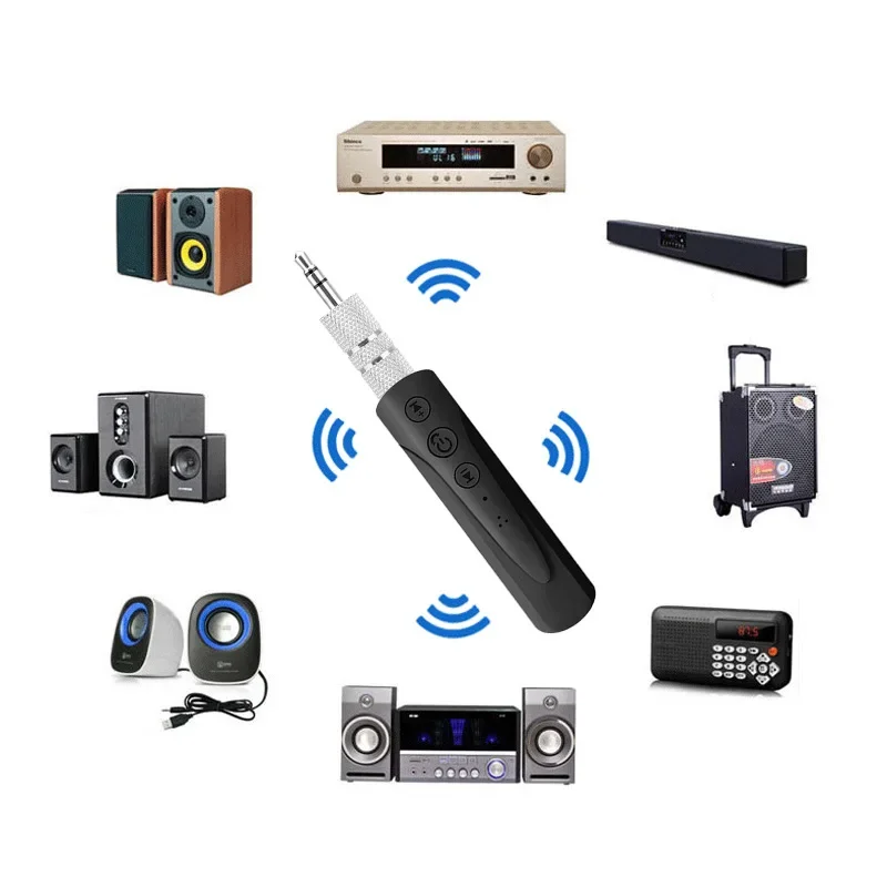 Bluetooth 5.0 3.5mm Jack Receiver Aux Audio Receiver Adapter For Phone Headphone Wireless Music MP3 Bluetooth Car Kit Adapter