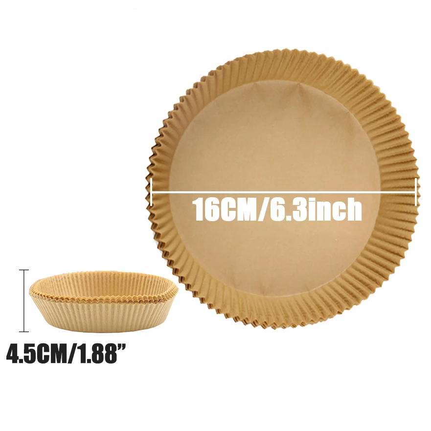 16-23CM Airfryer Wegwerp Bakpapier Liner Anti-aanbakmat Stoompan Vierkant Rond Bakpapier voor Magnetron Keuken Fornuizen