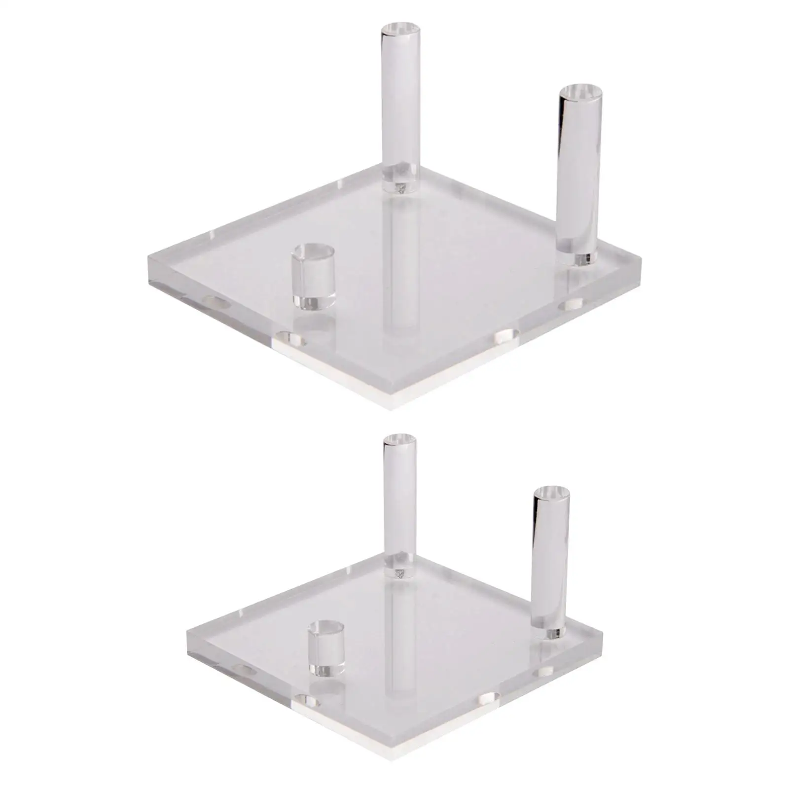 Rock Display Stand Square Acrylic Display Stand Three Peg for Rock Displaying Photo Props